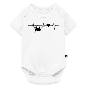 Heartbeat paresseux EKG refroidisseur chill paresseux drôle - Body à manches courtes Premium Bébé - blanc - Devant