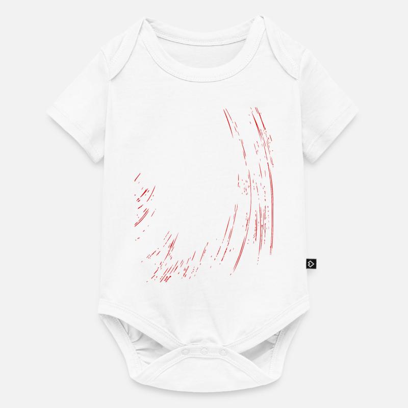 Abstract Lines / Line / Red / Pattern - Baby Premium short-sleeve bodysuit - white