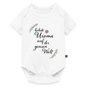Beste Uroma Geschenk für die liebste Uroma - Baby Premium Kurzarmbody - Weiß - Vorne
