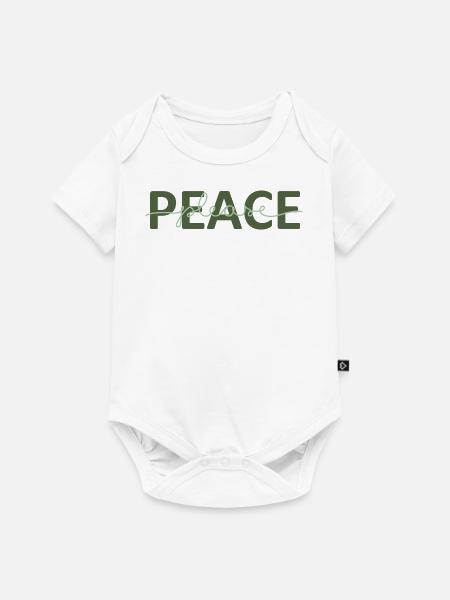 Frieden bitte - Baby Premium Kurzarmbody - Weiß
