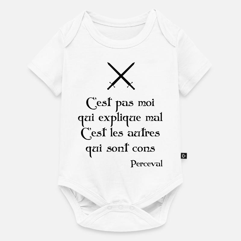 C'est pas moi qui explique mal... Perceval - Body à manches courtes Premium Bébé - blanc