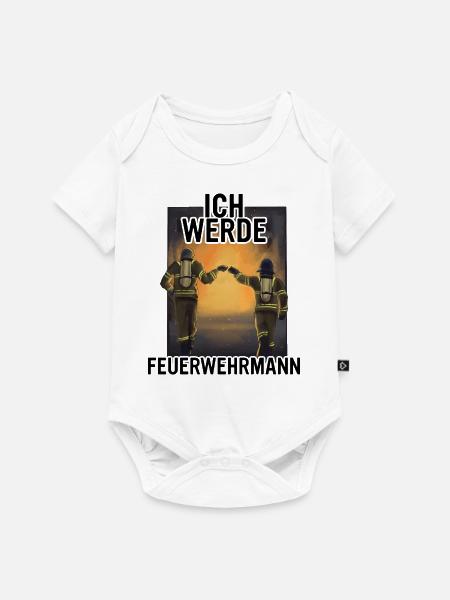 Ich werde Feuerwehrmann. - Baby Premium Kurzarmbody - Weiß