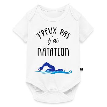 J'peux pas j'ai natation - Body à manches courtes Premium Bébé - blanc - Devant