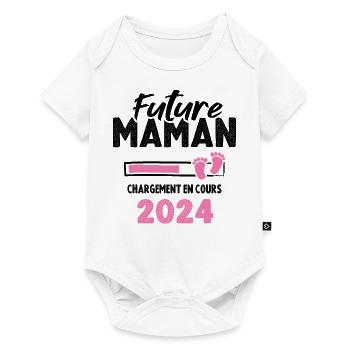 Future Maman 2024 Chargement En Cours - Body à manches courtes Premium Bébé - blanc - Devant