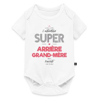 L authentique super arrière grand mère - Body à manches courtes Premium Bébé - blanc - Devant