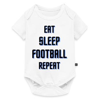 manger du football de sommeil répéter - Body à manches courtes Premium Bébé - blanc - Devant