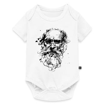 Visage à l'encre de chine - Body à manches courtes Premium Bébé - blanc - Devant