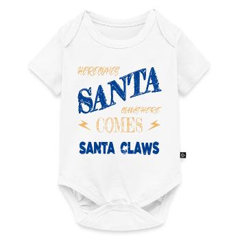 Beard Gang Dinosaur Bodybuilding Humor Quote - Baby Premium short-sleeve bodysuit - white - Front