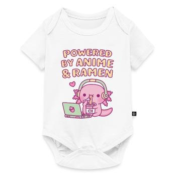 Cute Axolotl Powered By Anime And Ramen - Baby Premium short-sleeve bodysuit - white - Front
