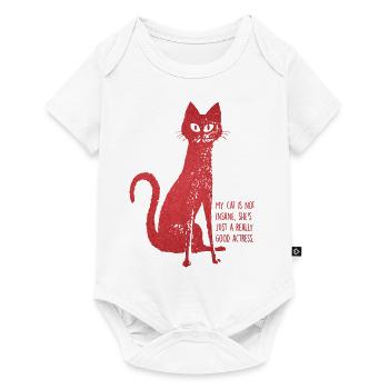 My cat is good actress - Baby Premium short-sleeve bodysuit - white - Front