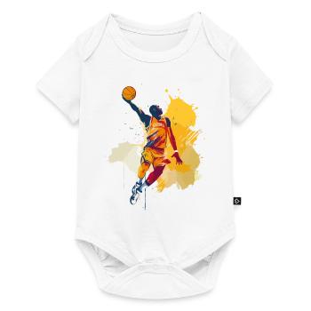 Basketball Basketball Player Dunking Splash Colorful - Baby Premium short-sleeve bodysuit - white - Front