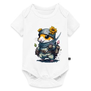 With this design you will become a ninja hamster - Baby Premium short-sleeve bodysuit - white - Front