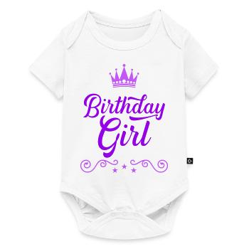 fille d’anniversaire - Body à manches courtes Premium Bébé - blanc - Devant