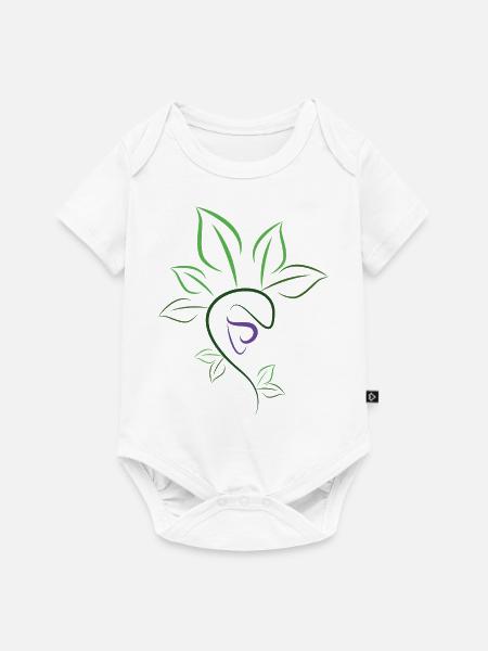 Pflanzen Kontur - Baby Premium Kurzarmbody - Weiß