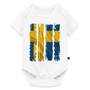 Sweden Sweden flag national norden skandinavia - Baby Premium short-sleeve bodysuit - white - Front