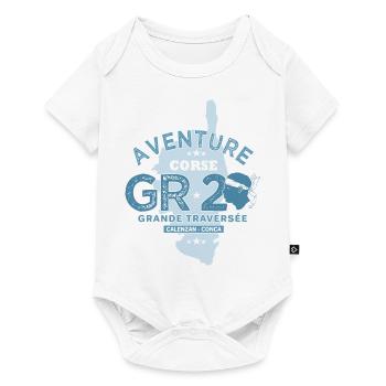 GR20 randonnée GR 20 Corse gr 20 - Body à manches courtes Premium Bébé - blanc - Devant