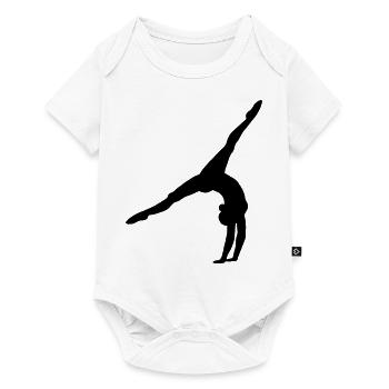 Wheelstroke Handstand Ballerine Design Gift - Body à manches courtes Premium Bébé - blanc - Devant