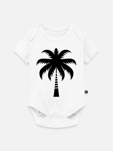 Palmen - Baby Premium Kurzarmbody - Weiß
