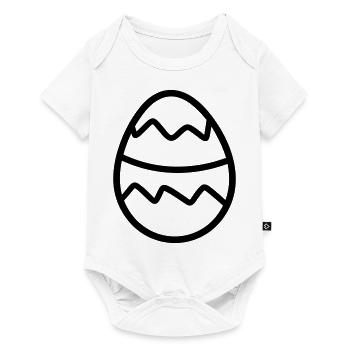 Ei - Baby Premium Kurzarmbody - Weiß - Vorne