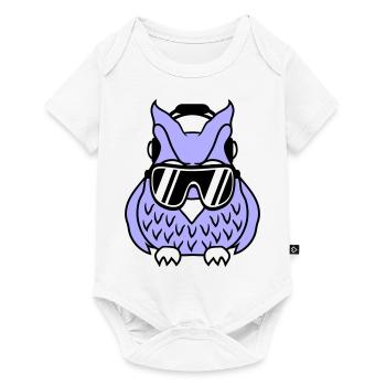 Cool Cute DJ Owl Party Club Music Owls Bird - Baby Premium short-sleeve bodysuit - white - Front