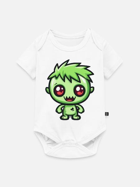 Zombie Halloween Gruselig Comic - Baby Premium Kurzarmbody - Weiß