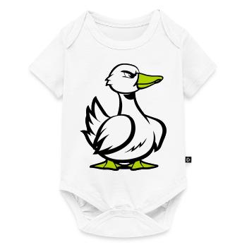 Duck Comic Cartoon - Baby Premium short-sleeve bodysuit - white - Front