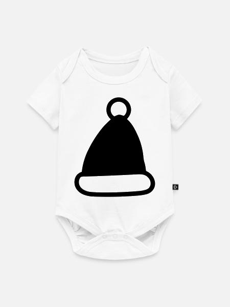 Weihnachtsmütze - Baby Premium Kurzarmbody - Weiß