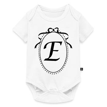Vintage Letter E Ribbon - Gift Idea - Baby Premium short-sleeve bodysuit - white - Front