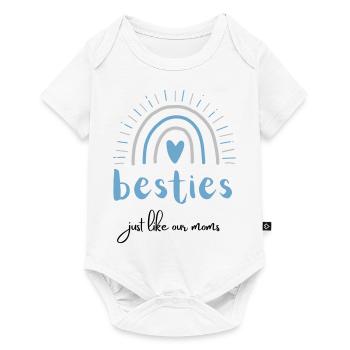 besties just like our moms | best friends - Baby Premium Kurzarmbody - Weiß - Vorne
