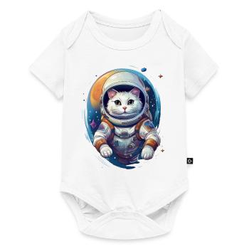 Le chat astronaute - Body à manches courtes Premium Bébé - blanc - Devant