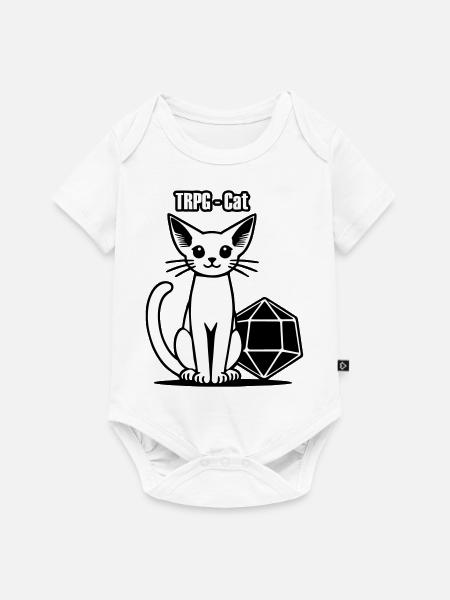 RPG Elven Katze & Würfel - TRPG Cat - Body de manga corta para bebés Premium  - blanco