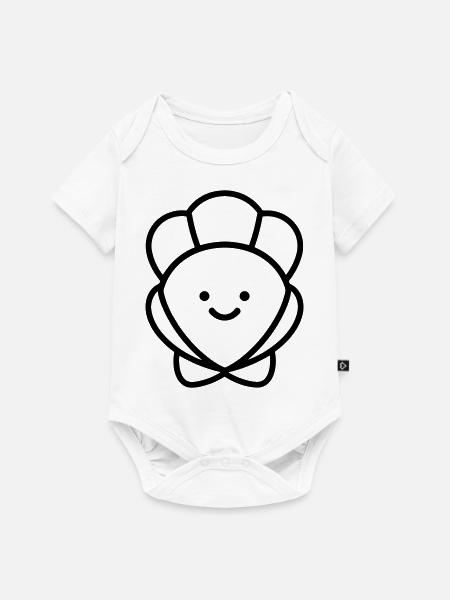 Muschel - Baby Premium Kurzarmbody - Weiß