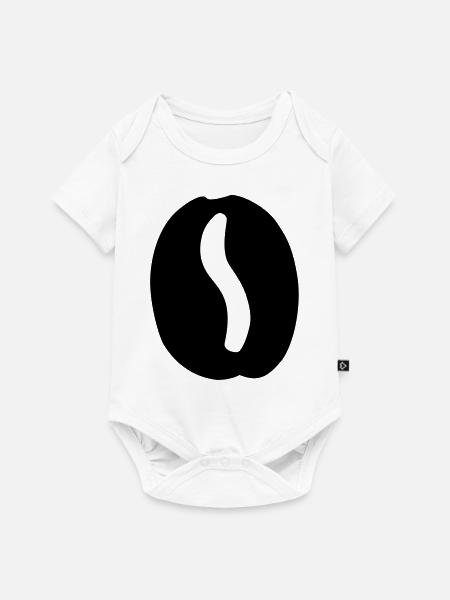 Kaffeebohne - Baby Premium Kurzarmbody - Weiß
