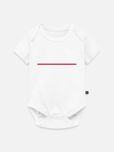 strich - Baby Premium Kurzarmbody - Weiß