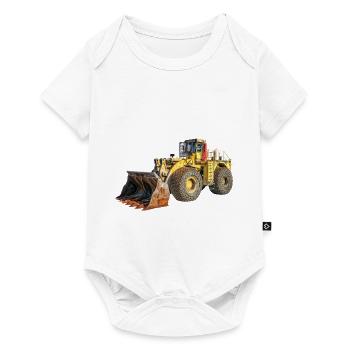 Radlader - Baby Premium Kurzarmbody - Weiß - Vorne