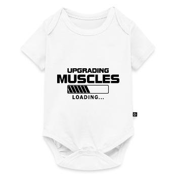 Muscles charge charge upgrade gym lus - Baby Premium short-sleeve bodysuit - white - Front