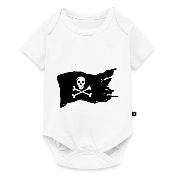 Drapeau Pirate Drapeau Drapeau Pirate Skull Ship - Body à manches courtes Premium Bébé - blanc - Devant