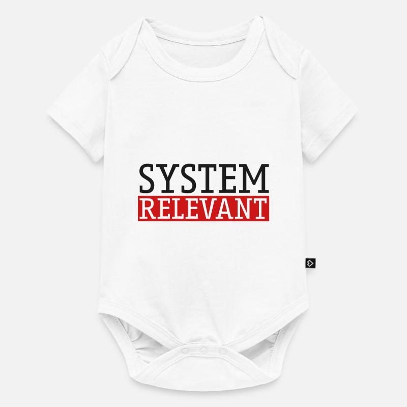 systemrelevant 2 mit rot - Baby Premium Kurzarmbody - Weiß