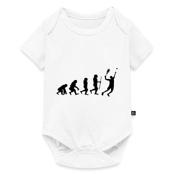 Tennis Evolution Badminton - Baby Premium Kurzarmbody - Weiß - Vorne