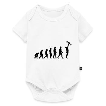 Papa Père Famille Evolution Fête des Pères Fils Papy - Body à manches courtes Premium Bébé - blanc - Devant