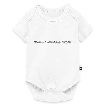 99% meines Gehirns sind voll mit Rap Texten. - Baby Premium Kurzarmbody - Weiß - Vorne