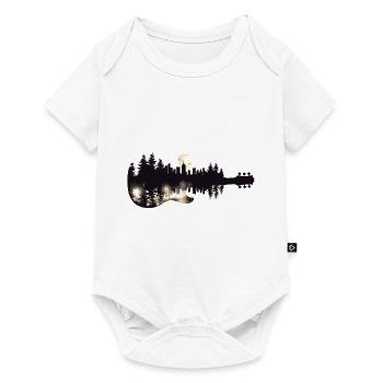 Guitar, Trees, Forest, Nature, Skyline, Sun, Art, Music - Baby Premium short-sleeve bodysuit - white - Front