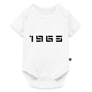 Année de naissance Anniversaire Né(e) en 1963 - Body à manches courtes Premium Bébé - blanc - Devant
