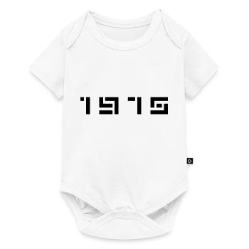 Année de naissance Anniversaire Né(e) en 1975 - Body à manches courtes Premium Bébé - blanc - Devant