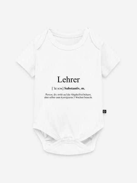 Lehrer Definition Dictionary - Baby Premium Kurzarmbody - Weiß