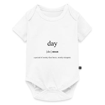 Day | Tag Definition Dictionary - Baby Premium Kurzarmbody - Weiß - Vorne