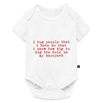 J’embrasse des gens que je déteste 3 - Body à manches courtes Premium Bébé - blanc - Devant