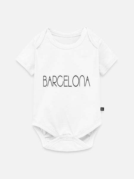 Barcelona - Baby Premium Kurzarmbody - Weiß