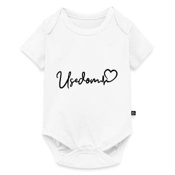 Usedom Herzschlag Ostsee Insel Usedom - Baby Premium Kurzarmbody - Weiß - Vorne
