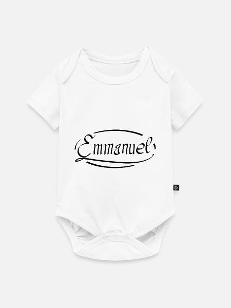 Immanuel - Baby Premium Kurzarmbody - Weiß